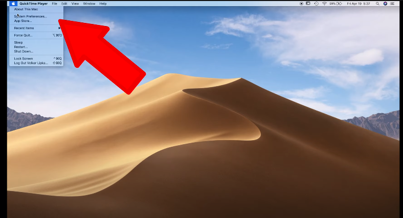 How to Pair Blackweb headphones with MacOS - Step 1: Open Apple Menu - Headphonetic.com