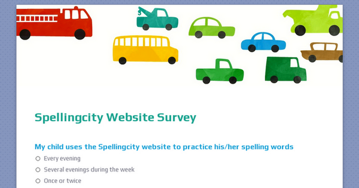 Spellingcity Website Survey