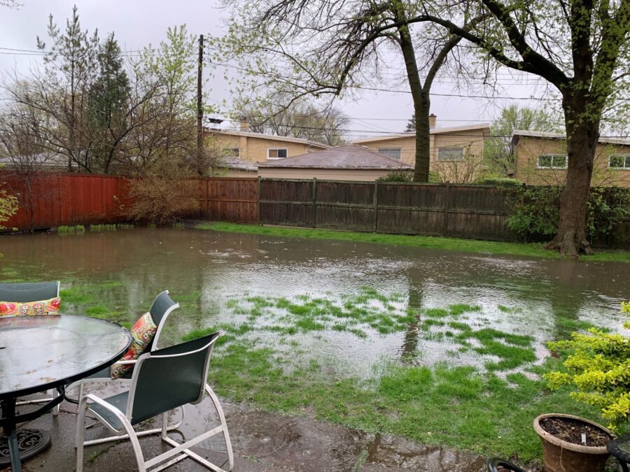 Backyard flood