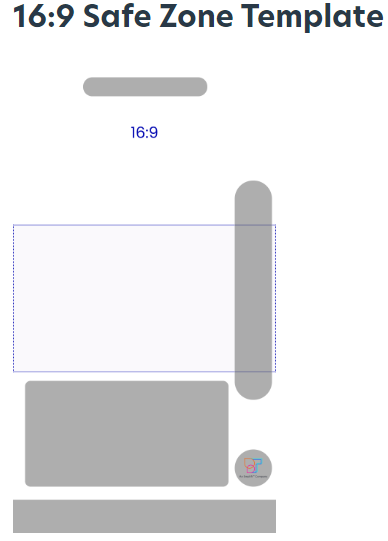 A screenshot of a 16:9 Safe Zone template