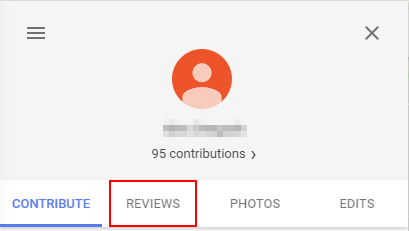 Google Maps My Reviews Button