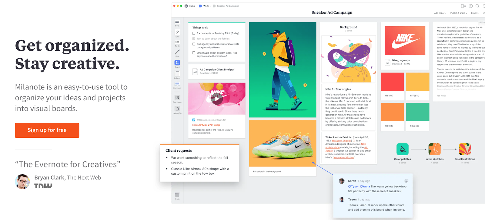 milanote team collaboration tool