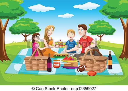 picnic clipart having happy illustration vector sentences worksheet park clip spot drawing line carefully least write five base below