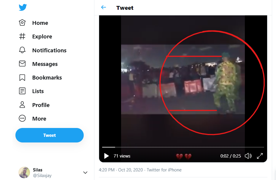 #EndSARS: Nigerian Army dispels #Lekkishootings as 'Fake news' but its evidences continue to shift