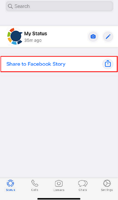 Click 'Share to Facebook Story' to add link to your Facebook story