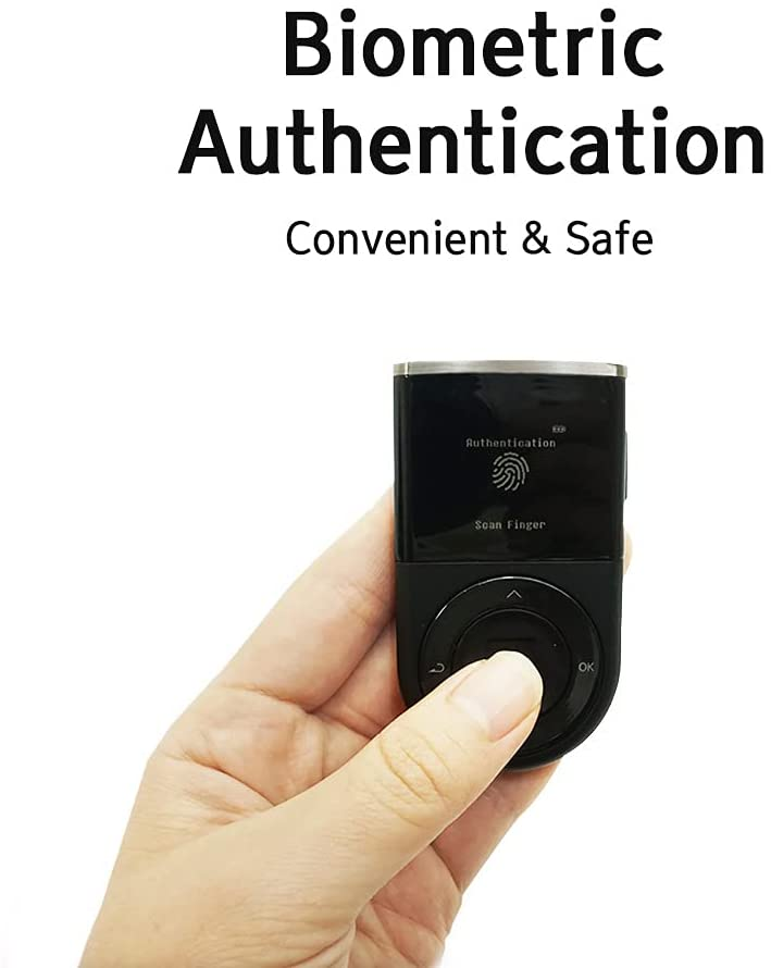 D'CENT Biometric Wallet authentication.