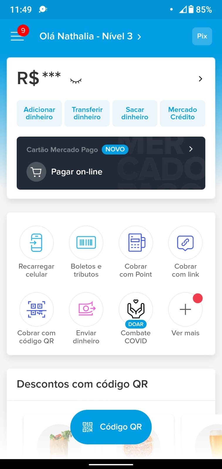 App Conta Mercado Pago