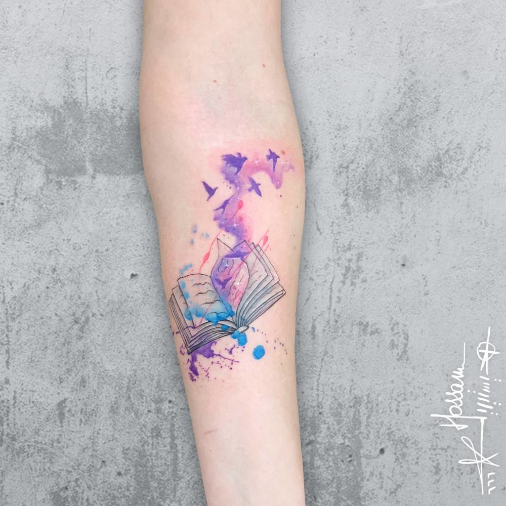 ลายสักเส้นสวยสี
