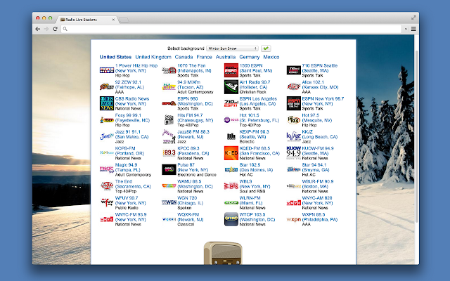 Screenshot of Radio Player Live Stations