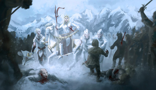 ognevkafenella: “Fall of The Snow Prince “Finna, daughter of Jofrior, a lass of only twelve years and squire to her mother, watched as the Snow Prince cut down her only parent. In her rage and sorrow, Finna picked up Jofrior’s sword and threw it...