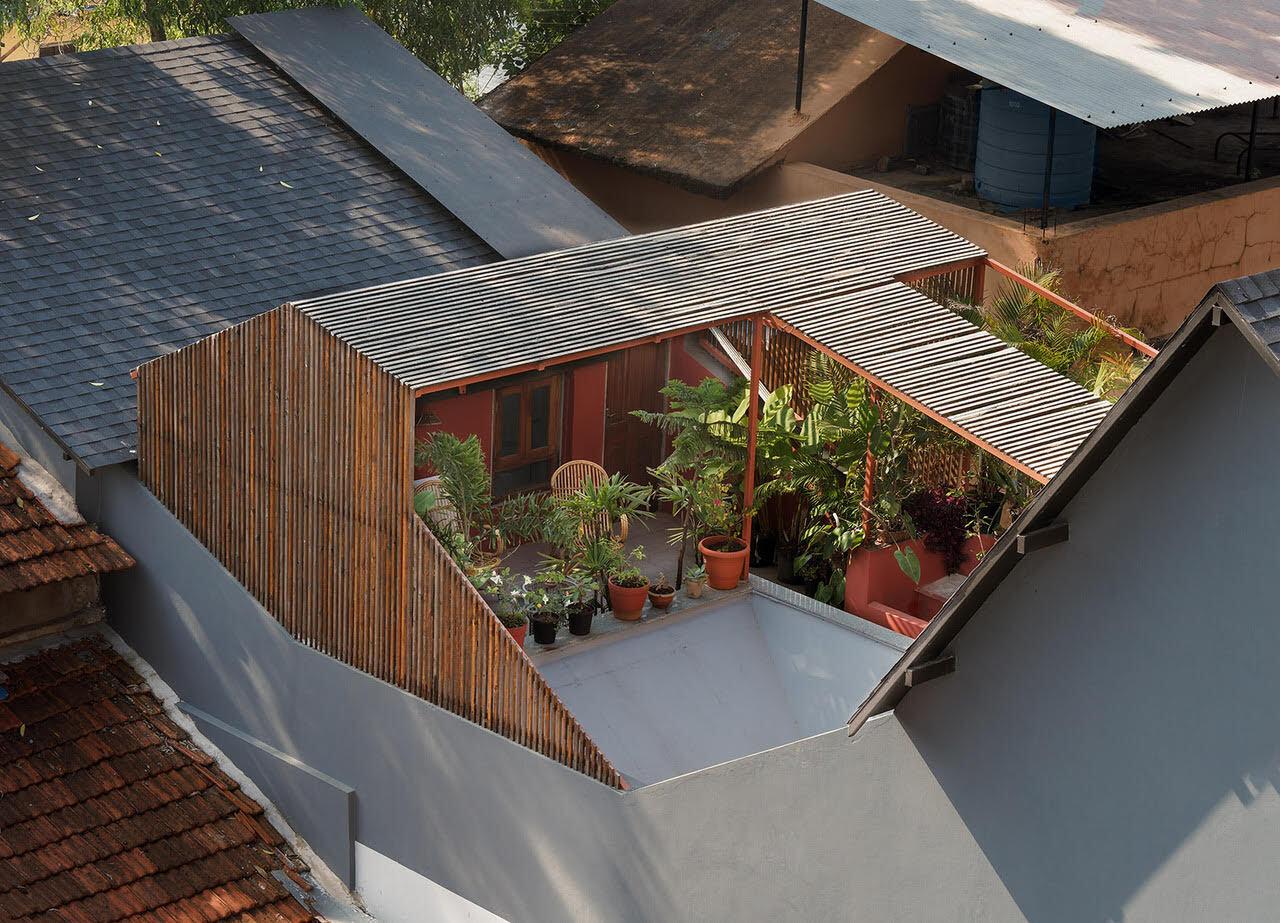 small house with a rooftop terrace