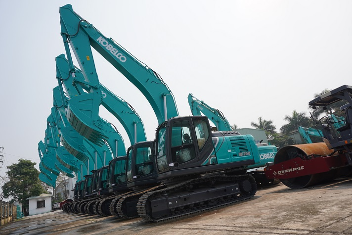 Bình Minh là đơn vị phân phối độc quyền thương hiệu máy xúc đào Kobelco Nhật Bản