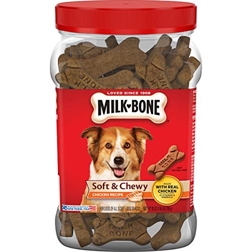 Golosinas blandas y masticables con hueso de leche para perros