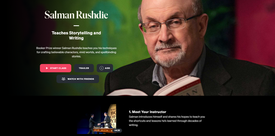 Salman Rushdie masterclass review