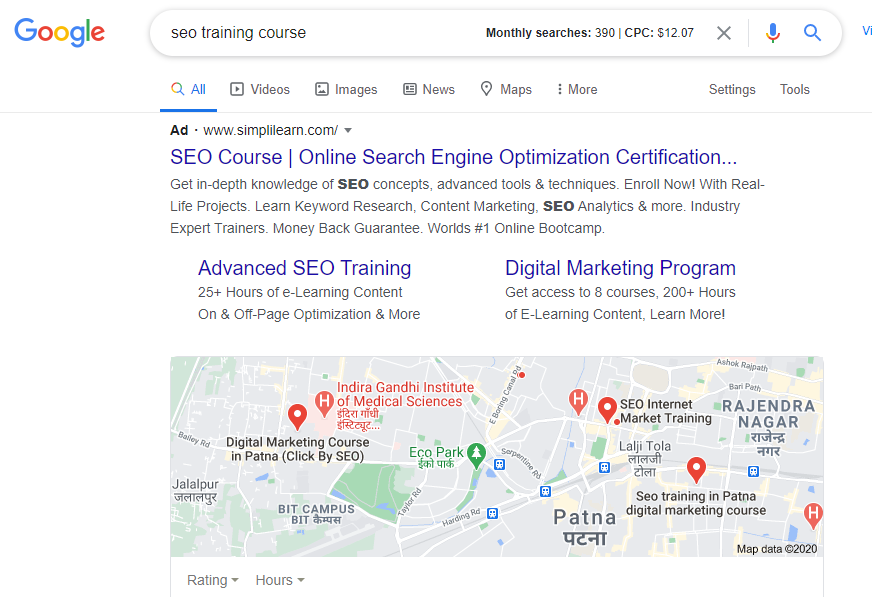 SEO training course