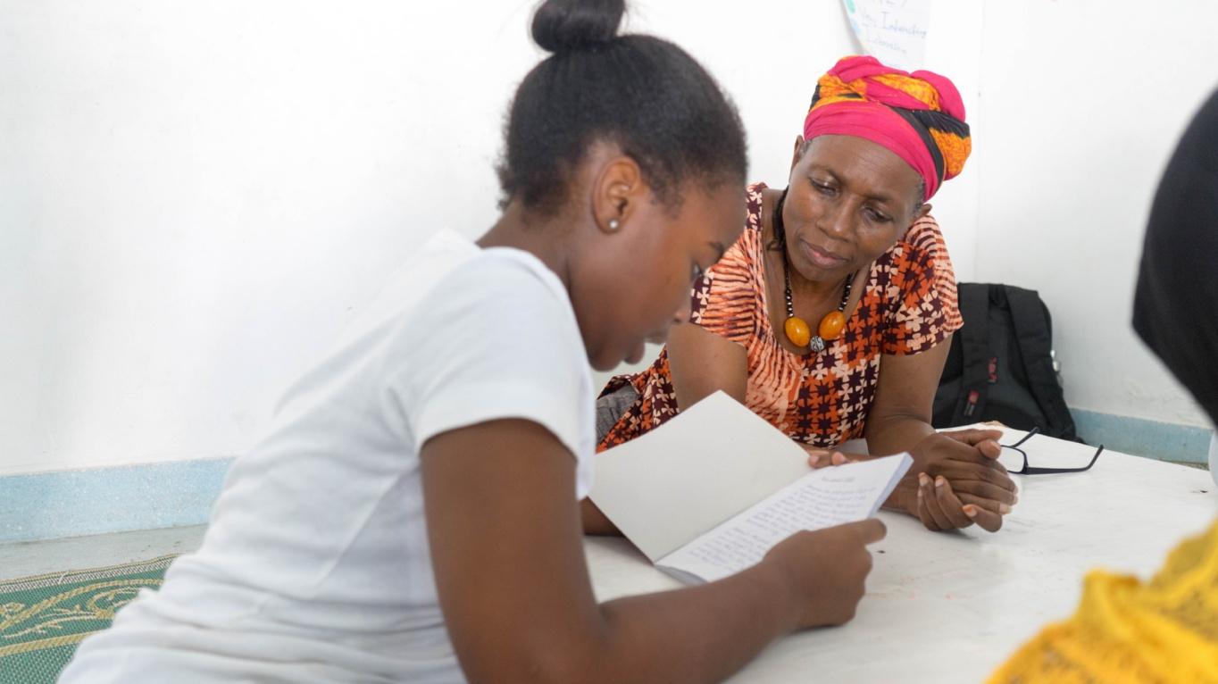 The author with Nakiete Mlaki, author of The Lonely Frog