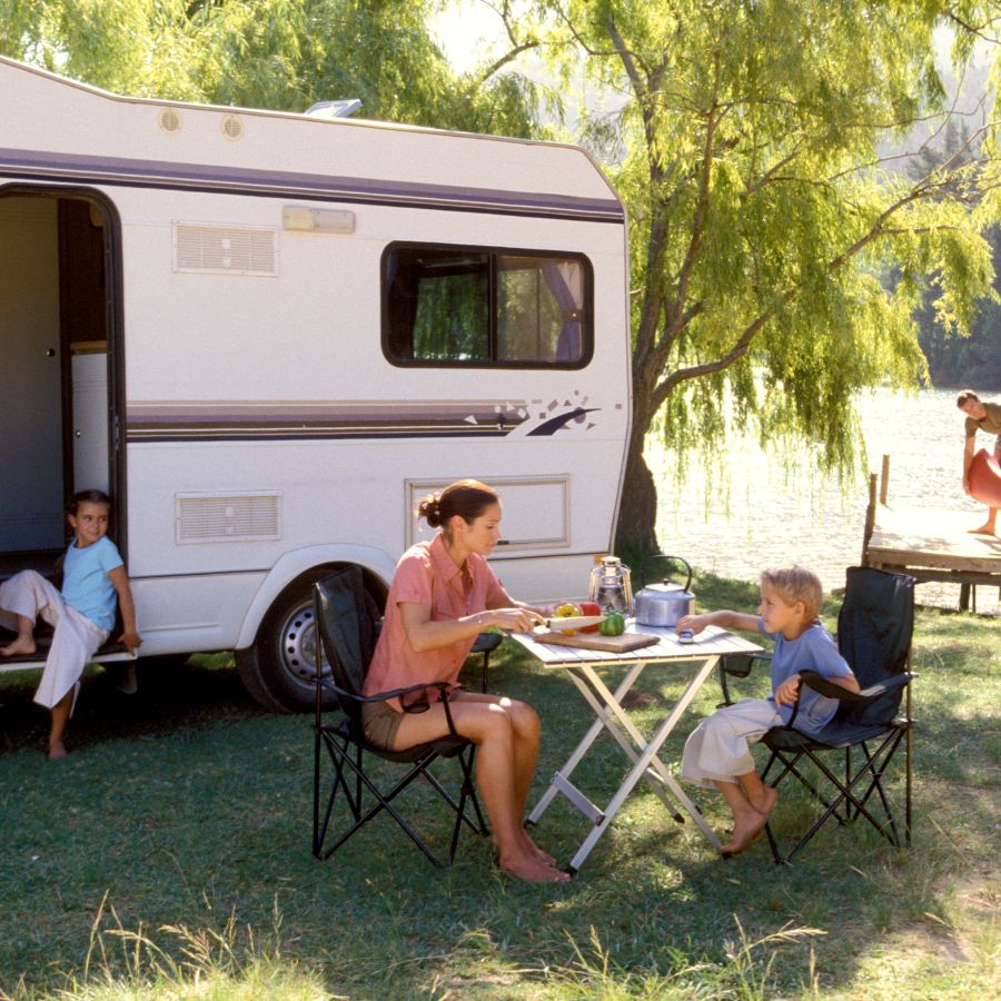 family RV camping