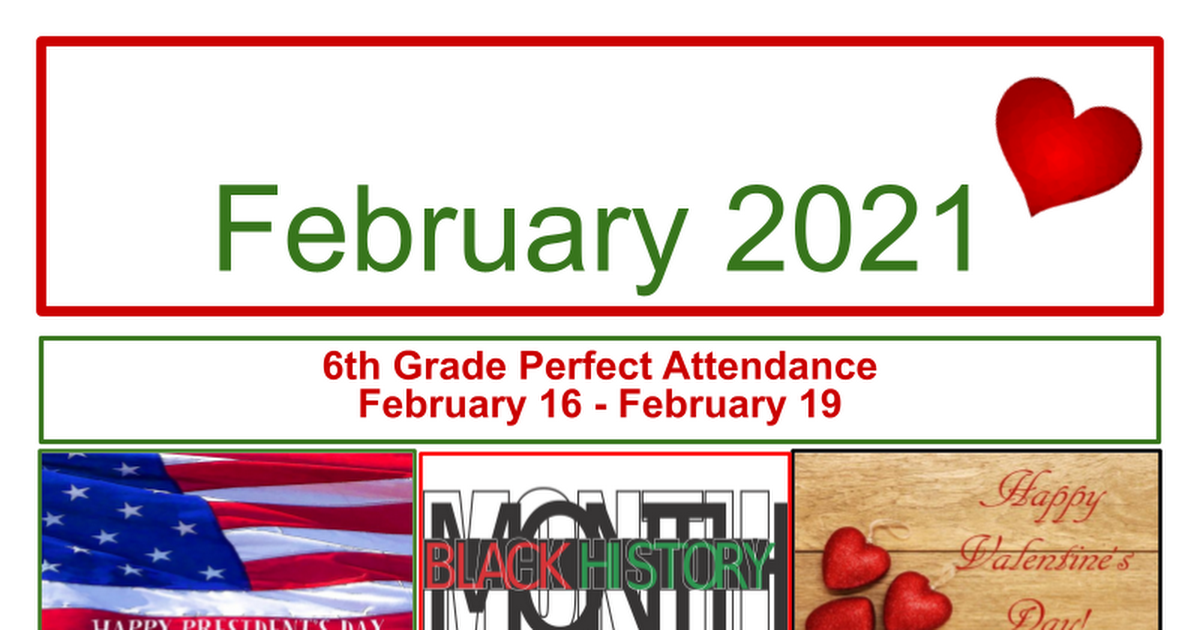  6th Grade PA Feb 16-19