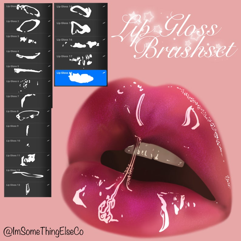 free procreate lip brushes