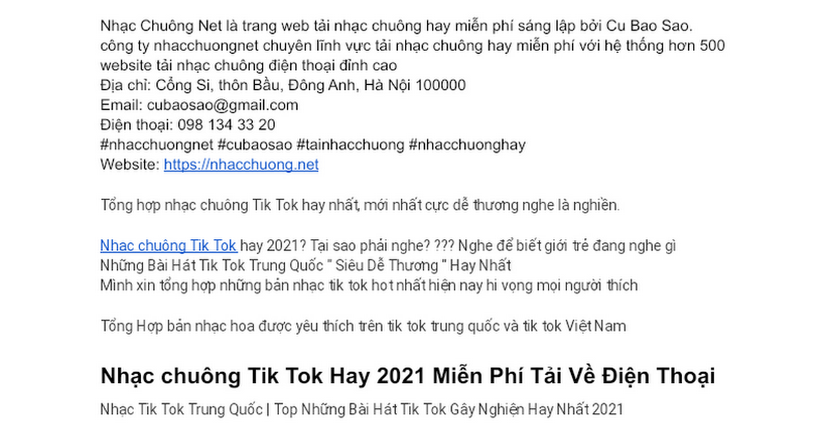 Miễn Phí Tải Nhạc Chuông Tik Tok Cho Điện Thoại - Google ...