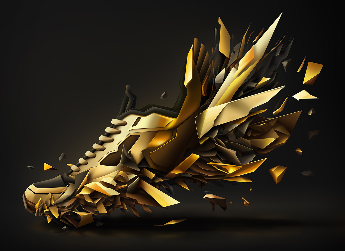 Illustration of abstract sneakers by Marcelo Schultz