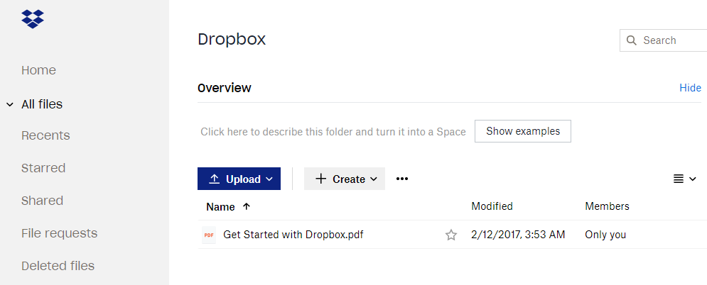 Image showing Dropbox's get started pdf