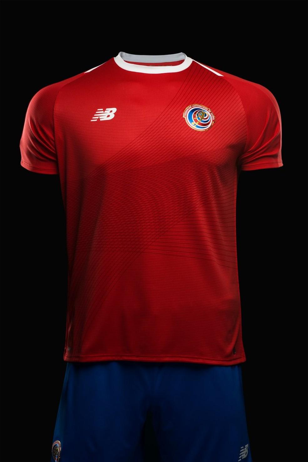 Novo uniforma da Costa Rica (Foto: Reprodução Twitter)