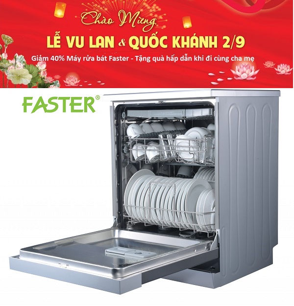 giảm giá máy rửa bát faster