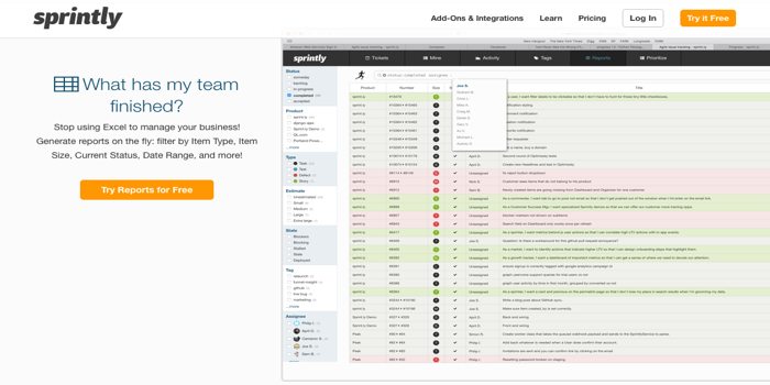 Sprintly is a basic project management platform for tracking task status and who is working on specific assets