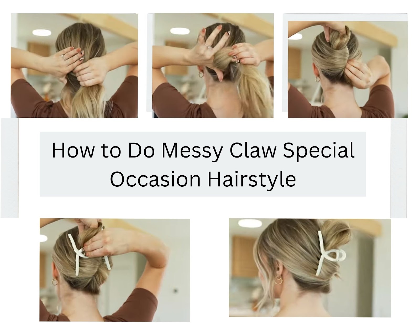 how to do messy claw special occasion hairstyle 