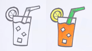 How To Draw Orange Juice, Burger, and Ice Cream