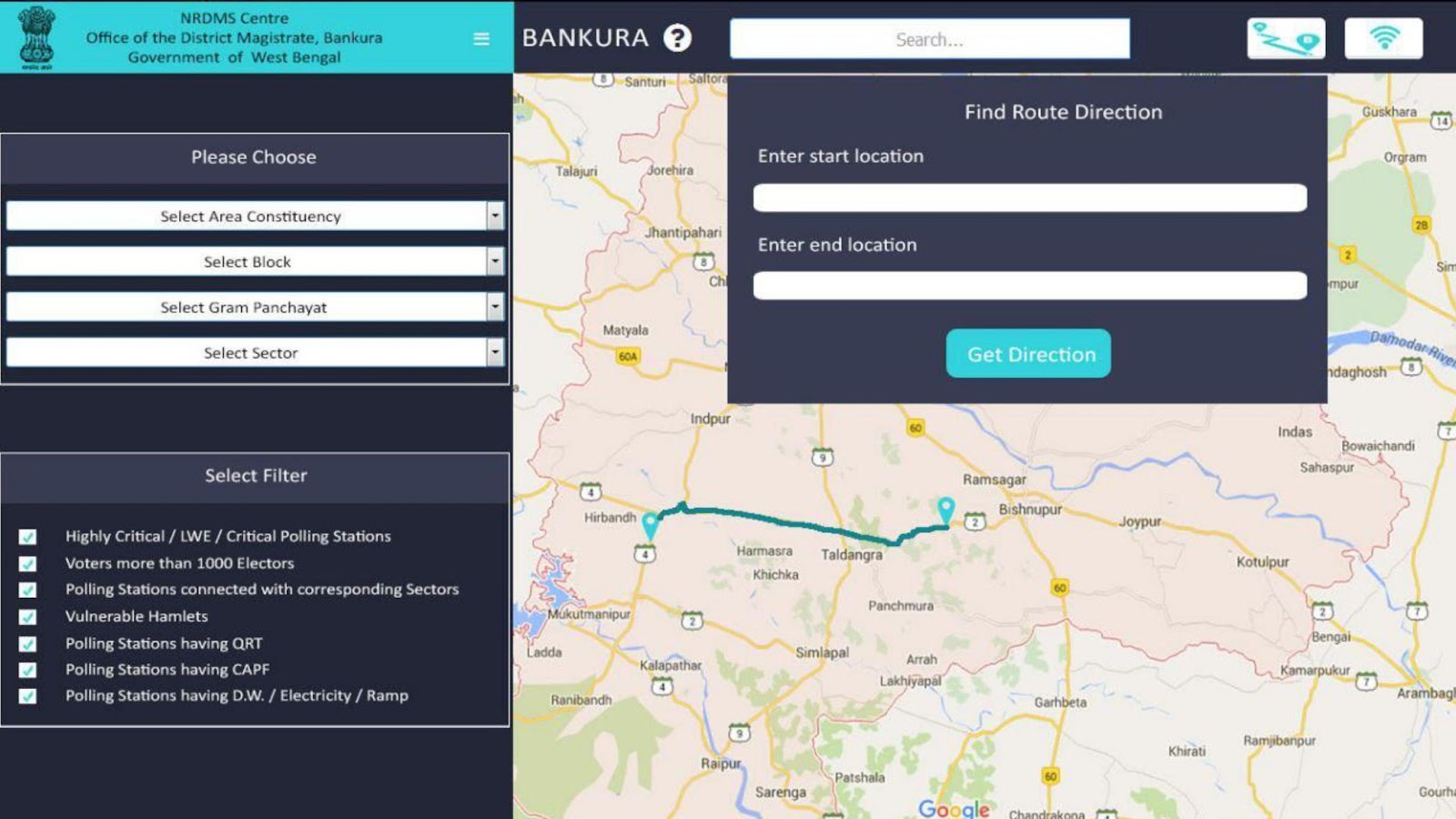 'Suraksha' User-Interface