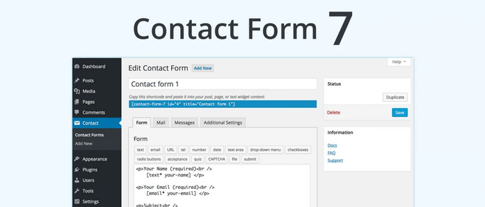 Contact Form 7 banner