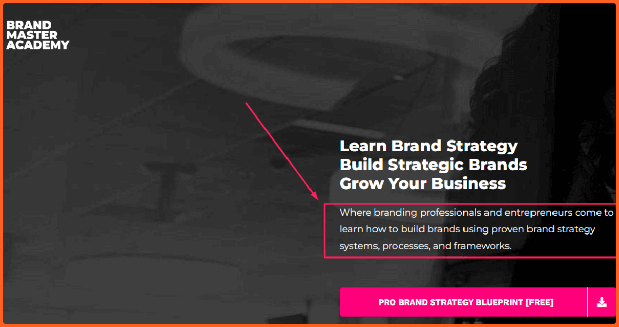 Home page of brand master academy