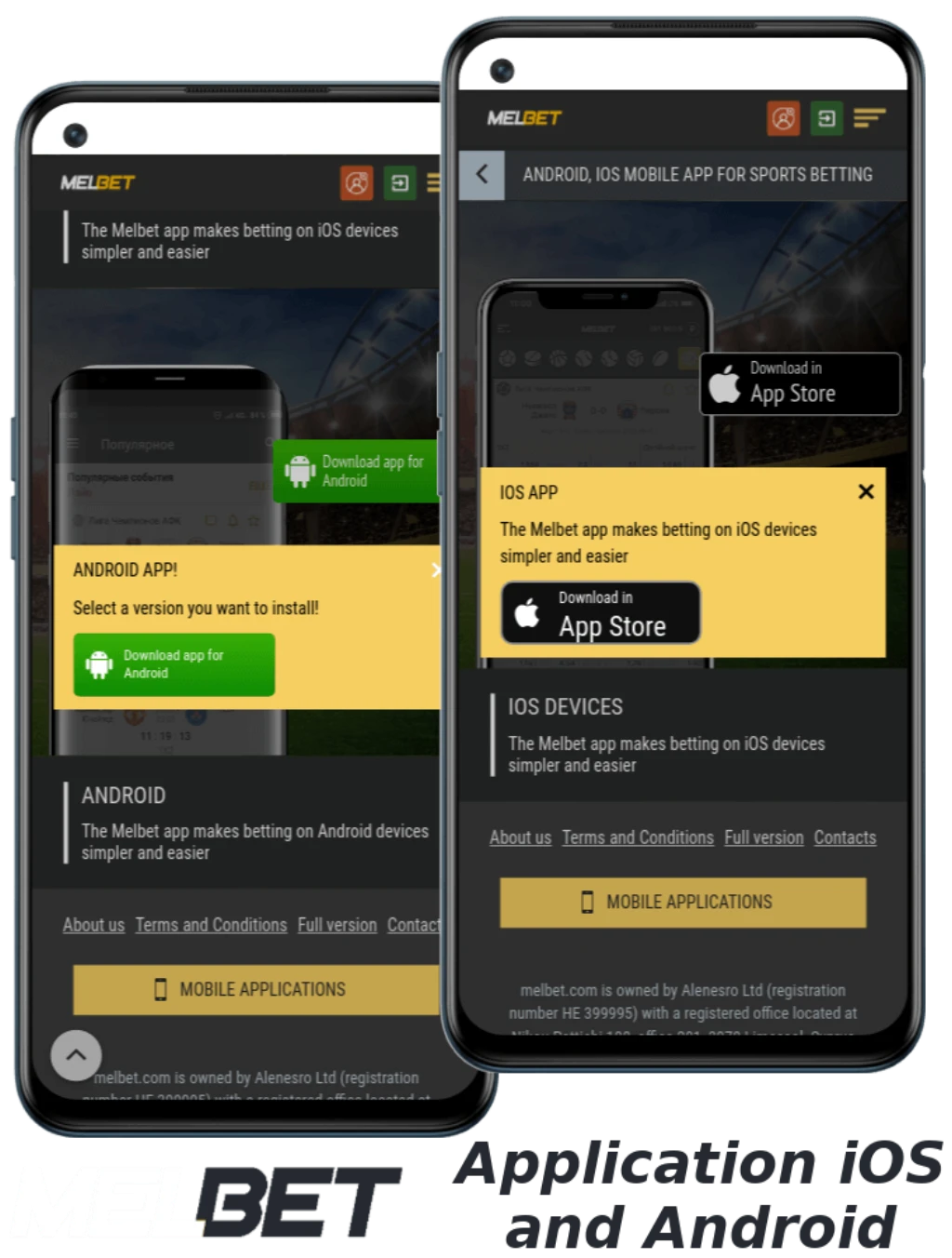 Melbet app for iOS and Android