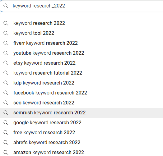 underscore (_) between your keyword