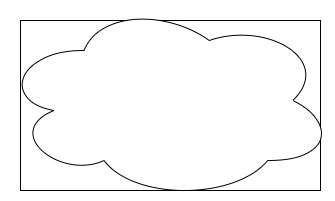 a line drawing of a cloud shape