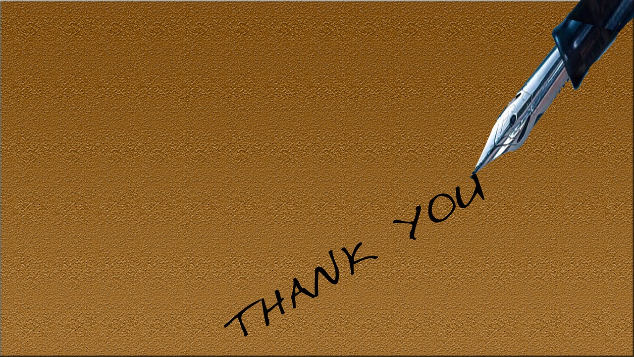 Thank You Written With A Pen
