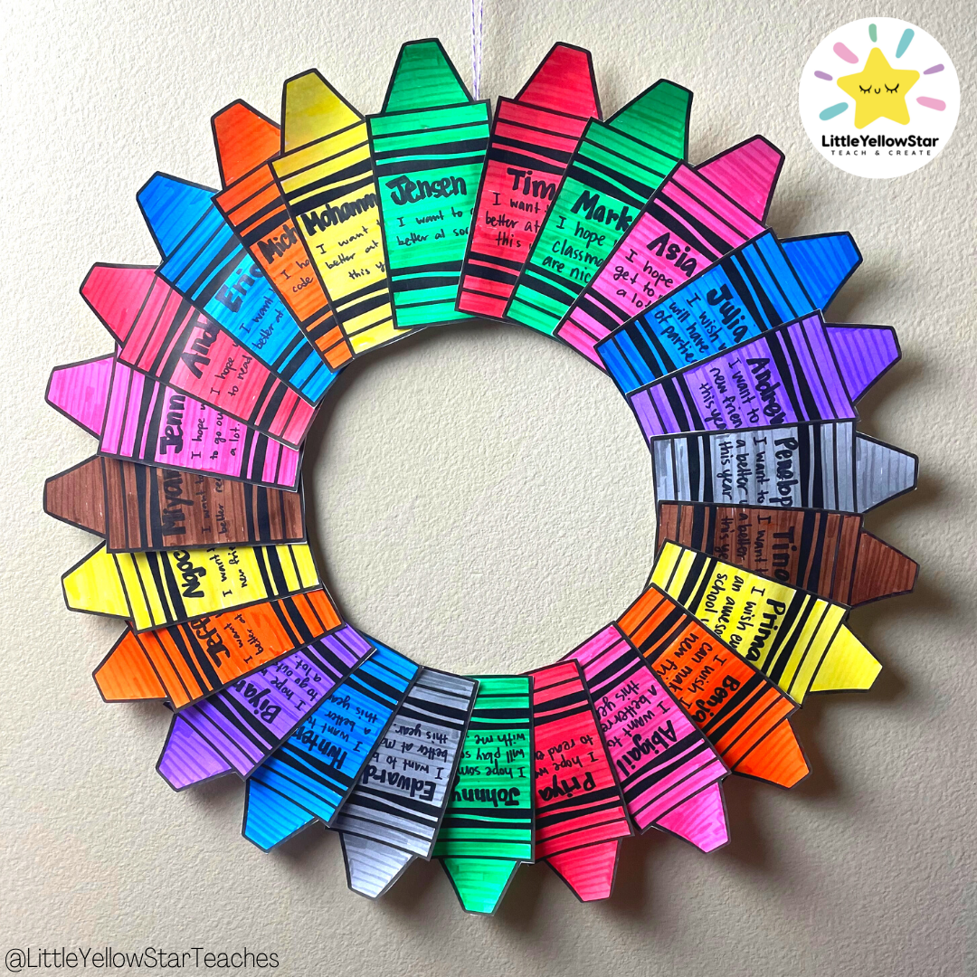 Back To School Activity - Create Your Own Classroom Wreath! Step 3