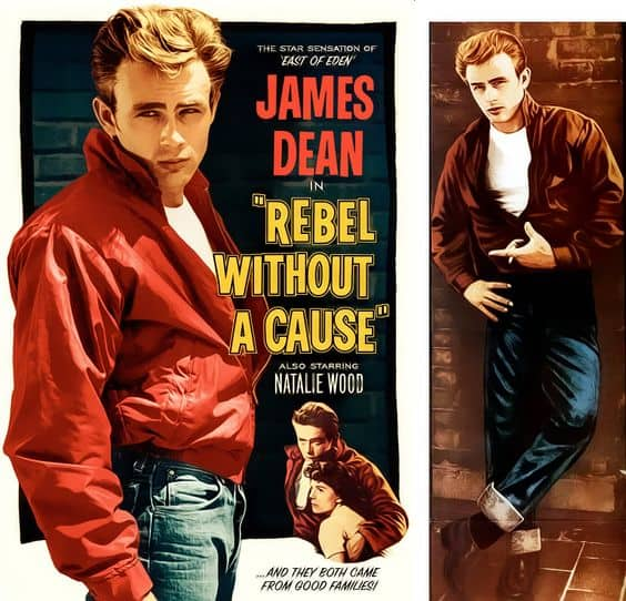 james dean wearing a harrington jacket