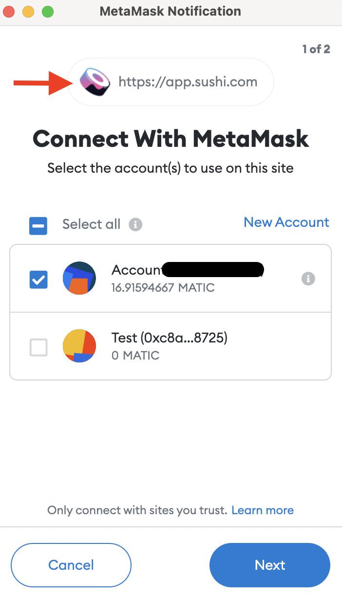 accounts on metamask