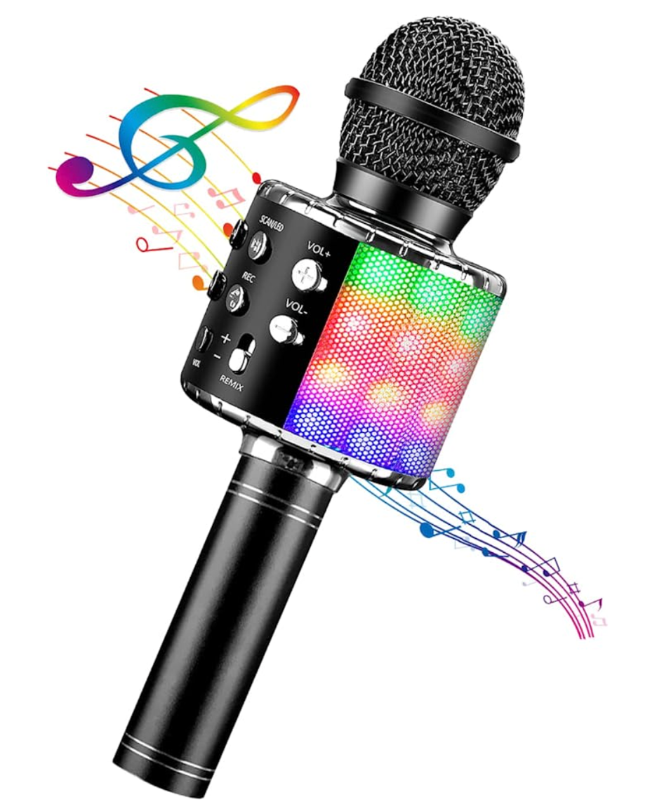 black karaoke microphone