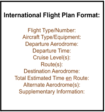 information needed for flight plans