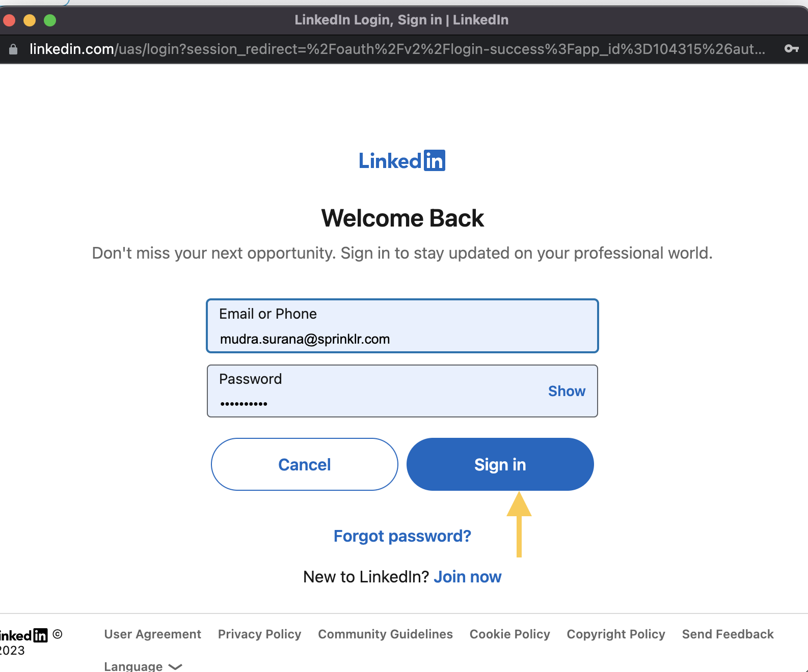 Login  LinkedIn