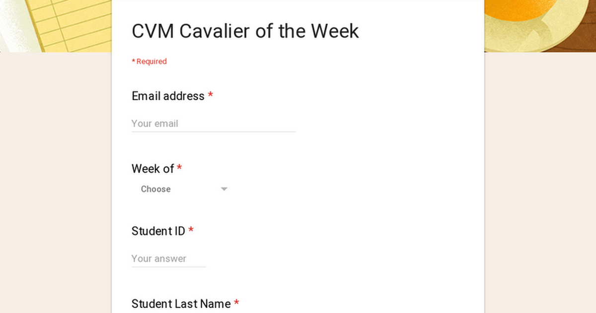 CVM Cavalier of the Week