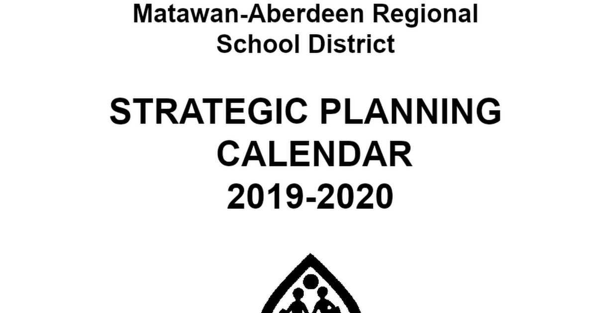 MARSD Strategic Planning Calendar - 2019-2020