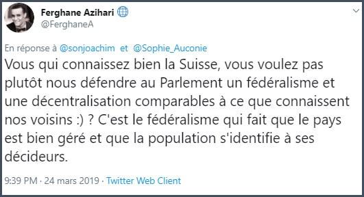 Tweet Ferghane Azihari Vous qui connaissez bien la Suisse