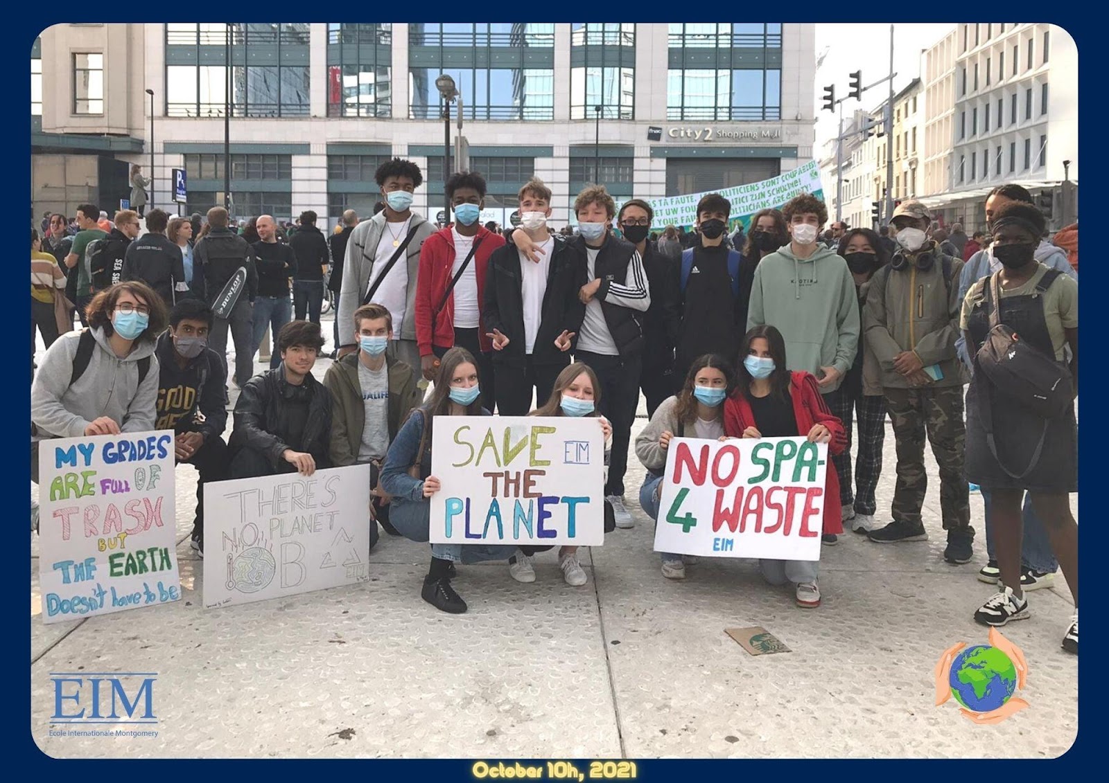 “The way we demonstrated our engagement with the climate crisis was through the march as a way to raise awareness. We prepared posters that acted as our own personal voice and statement with regards to the crisis.” - Rushil DP1