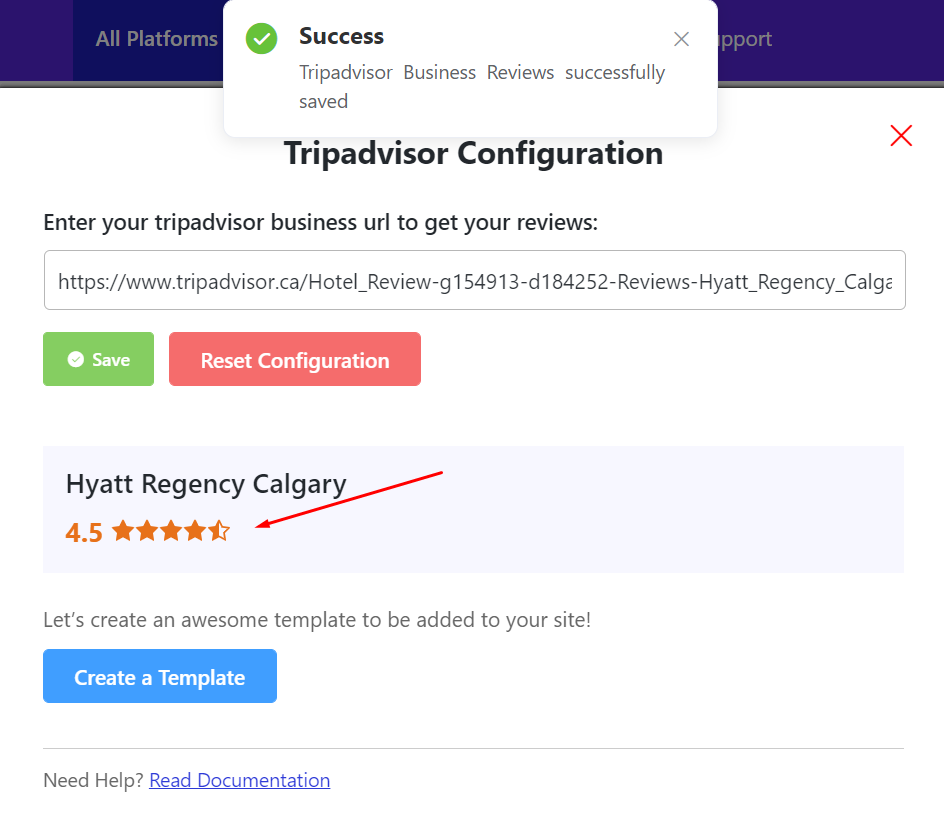 Tripadvisor configuration process