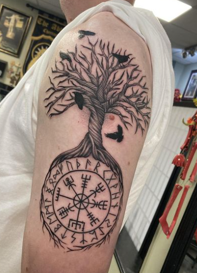 Norse Roots Vegvisir Tattoo